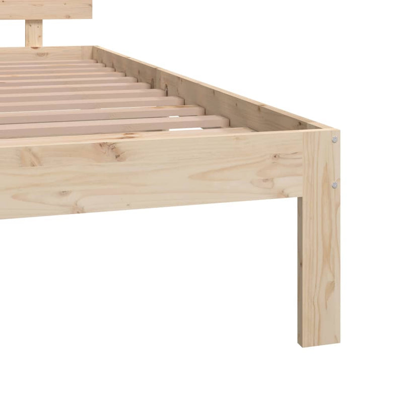 Bed Frame Solid Wood 137x187 cm Double Size