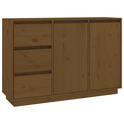 Sideboard Honey Brown 111x34x75 cm Solid Wood Pine