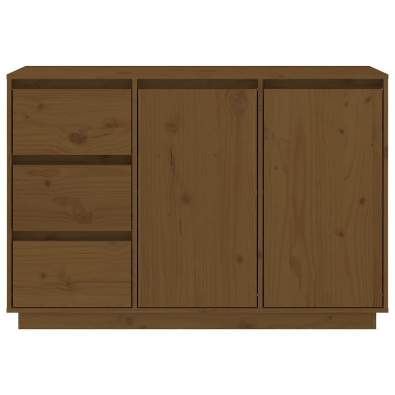 Sideboard Honey Brown 111x34x75 cm Solid Wood Pine
