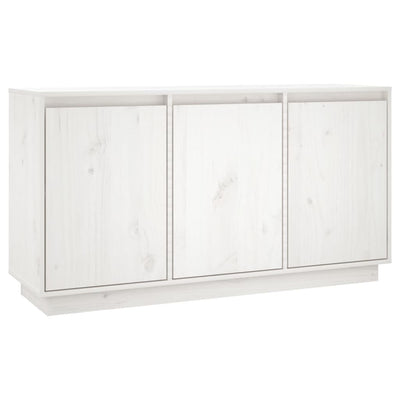 Sideboard White 111x34x60 cm Solid Wood Pine