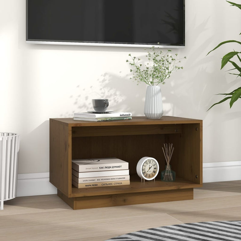 TV Cabinet Honey Brown 60x35x35 cm Solid Wood Pine