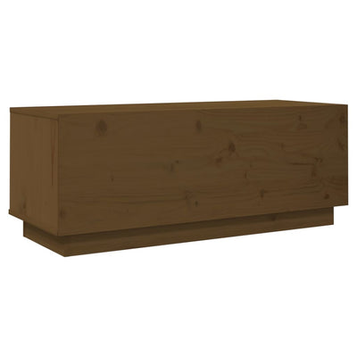 TV Cabinet Honey Brown 90x35x35 cm Solid Wood Pine