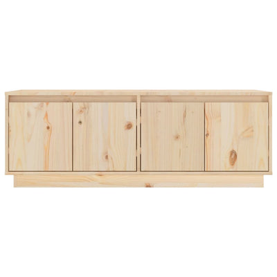 TV Cabinet 110x34x40 cm Solid Wood Pine