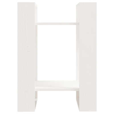 Book Cabinet/Room Divider White 41x35x57 cm Solid Wood Pine