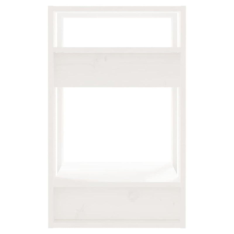 Book Cabinet/Room Divider White 41x35x57 cm Solid Wood Pine