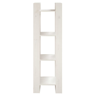 Book Cabinet/Room Divider White 41x35x125 cm Solid Wood Pine