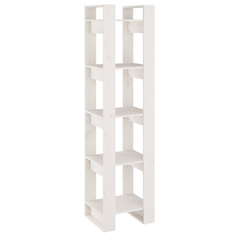 Book Cabinet/Room Divider White 41x35x160 cm Solid Wood Pine