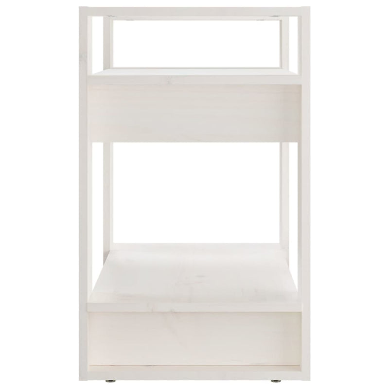 Book Cabinet/Room Divider White 60x35x57 cm Solid Wood Pine