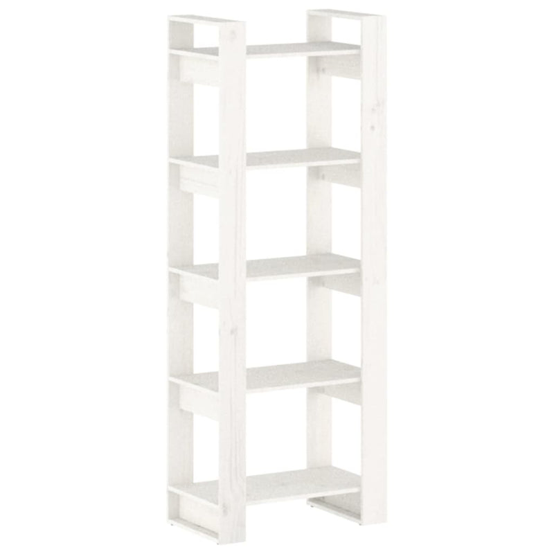 Book Cabinet/Room Divider White 60x35x160 cm Solid Wood