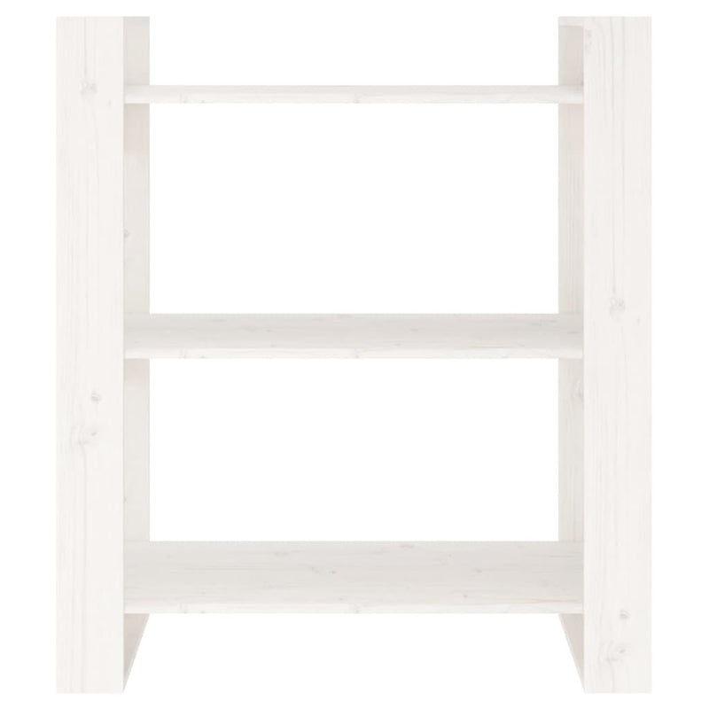 Book Cabinet/Room Divider White 80x35x91 cm Solid Wood Pine