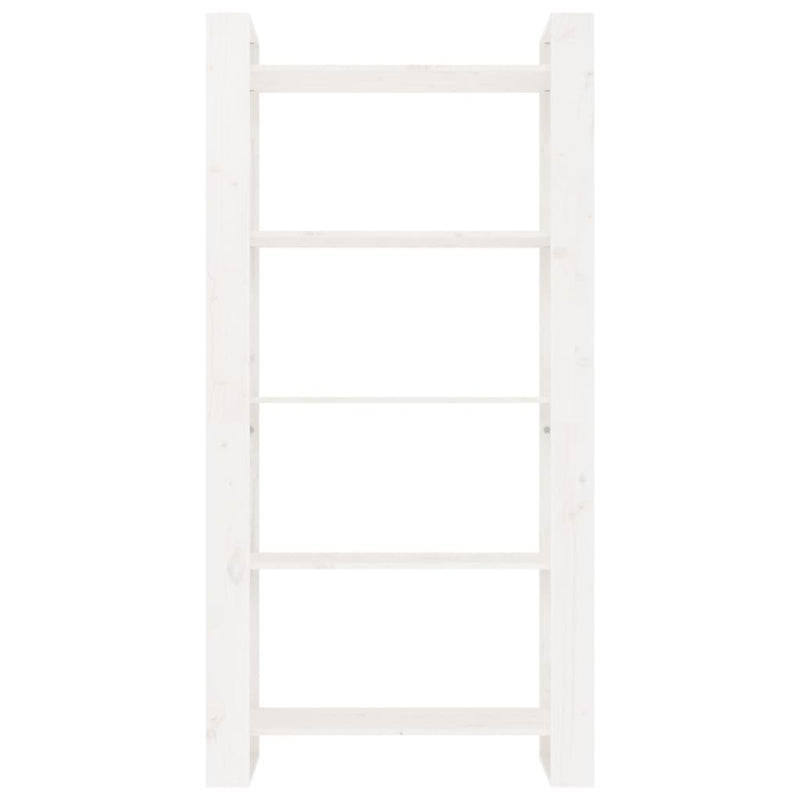 Book Cabinet/Room Divider White 80x35x160 cm Solid Wood