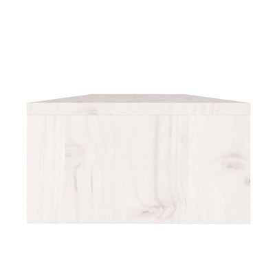 Monitor Stand White 50x24x13 cm Solid Wood Pine