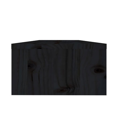 Monitor Stand Black 50x24x13 cm Solid Wood Pine