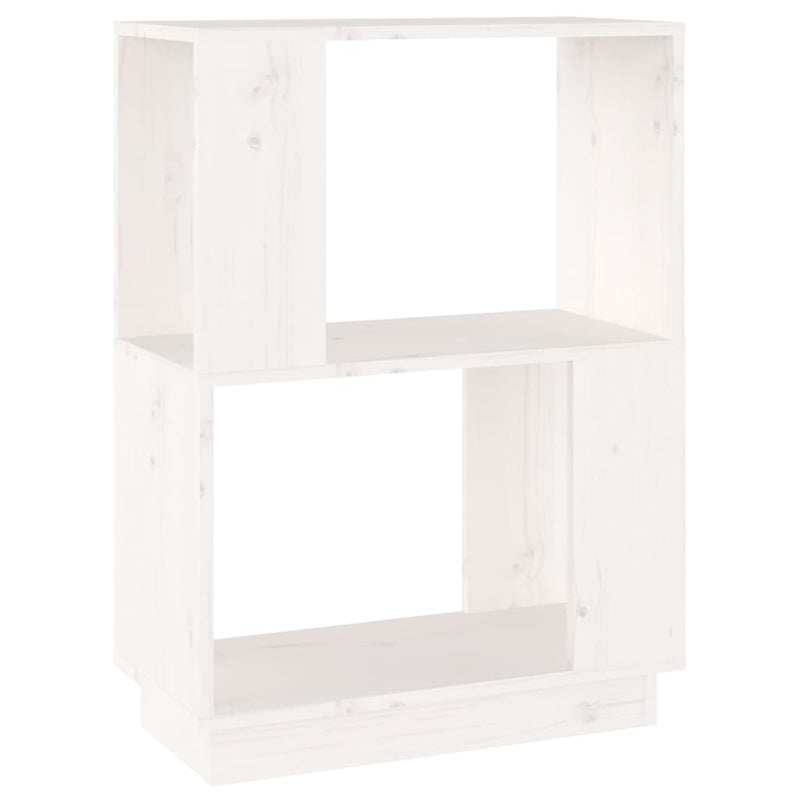 Book Cabinet/Room Divider White 51x25x70 cm Solid Wood Pine