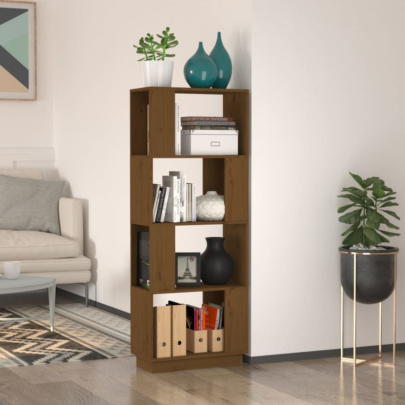 Book Cabinet/Room Divider Honey Brown 51x25x132 cm Solid Wood Pine