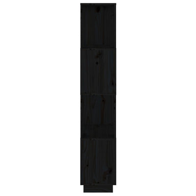 Book Cabinet/Room Divider Black 51x25x132 cm Solid Wood Pine