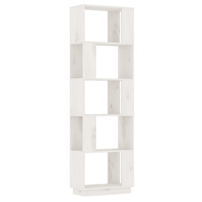 Book Cabinet/Room Divider White 51x25x163.5 cm Solid Wood Pine
