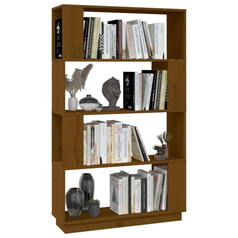 Book Cabinet/Room Divider Honey Brown 80x25x132 cm Solid Wood