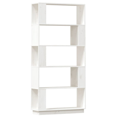 Book Cabinet/Room Divider White 80x25x163.5 cm Solid Wood Pine