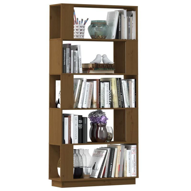 Book Cabinet/Room Divider Honey Brown 80x25x163.5 cm Solid Wood