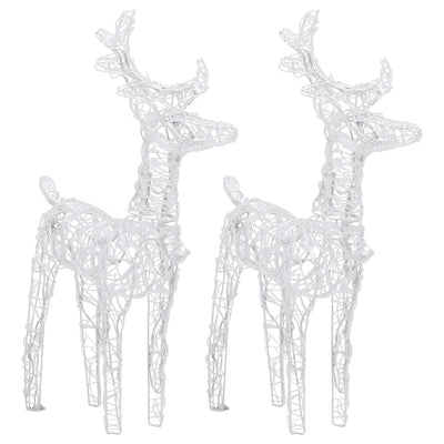 Christmas Reindeers 2 pcs Warm White 80 LEDs Acrylic