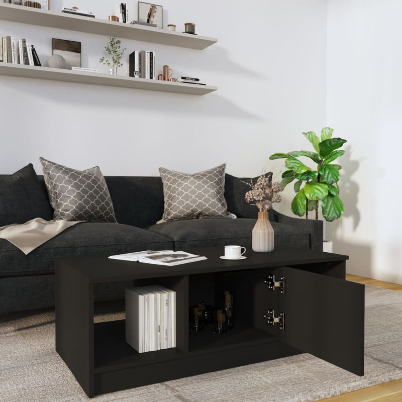 Coffee Table Black 102x50x36 cm Engineered Wood