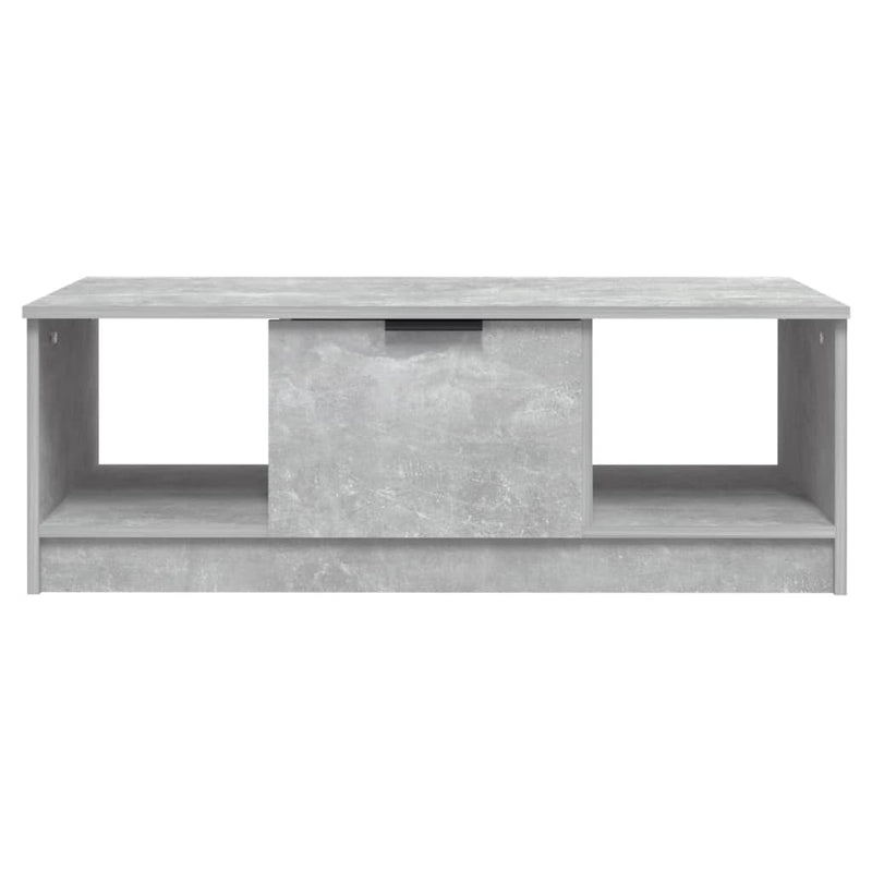 Coffee Table Concrete Grey 102x50x36 cm Engineered Wood