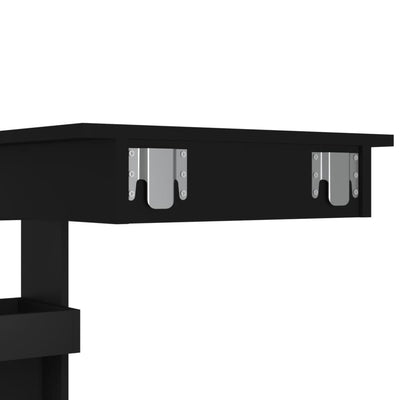 Wall Bar Table Black 102x45x103.5 cm Engineered Wood