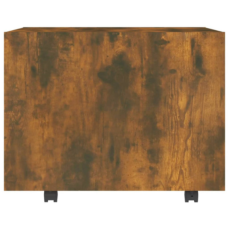 Coffee Table Smoked Oak 55x55x40 cm Engineered Wood