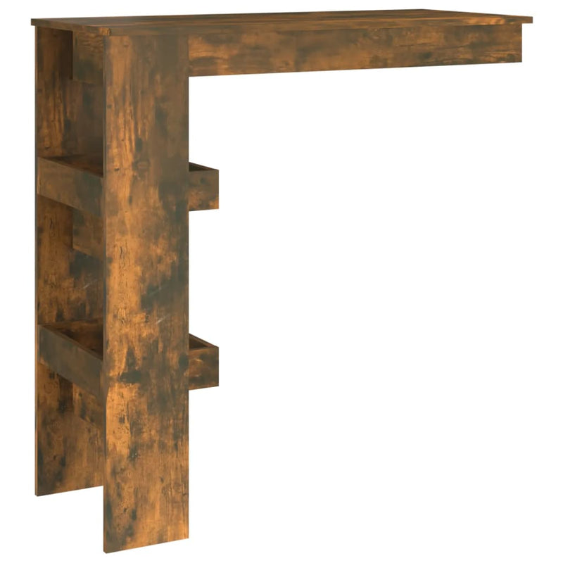 Wall Bar Table Smoked Oak 102x45x103.5 cm Engineered Wood