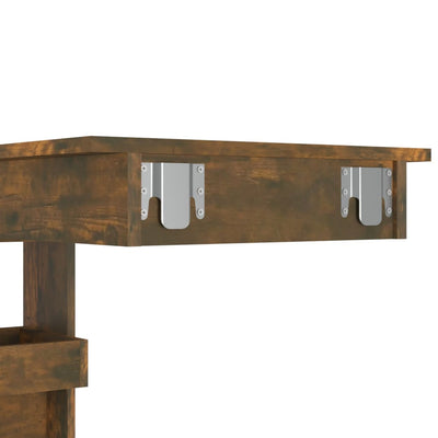 Wall Bar Table Smoked Oak 102x45x103.5 cm Engineered Wood