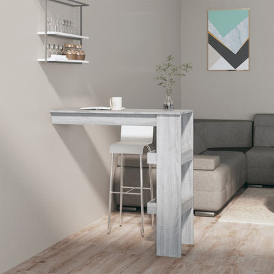 Wall Bar Table Grey Sonoma 102x45x103.5 cm Engineered Wood