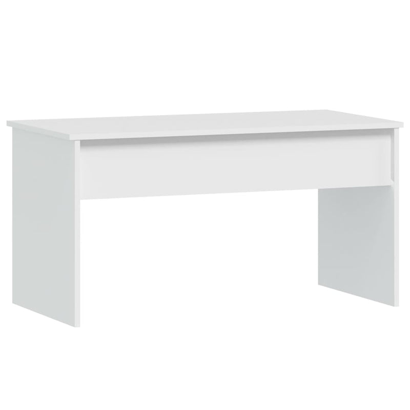 Coffee Table White 102x50.5x52.5 cm Engineered Wood