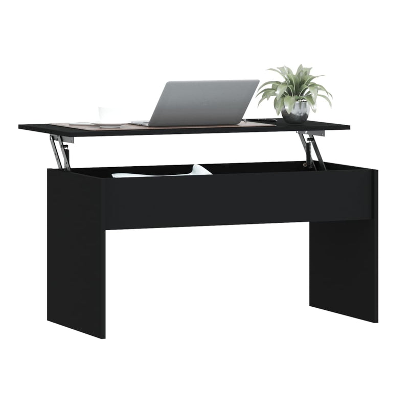 Coffee Table Black 102x50.5x52.5 cm Engineered Wood