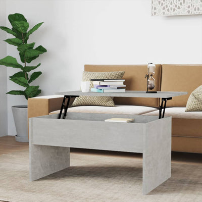 Coffee Table Concrete Grey 80x50.5x41.5 cm Engineered Wood
