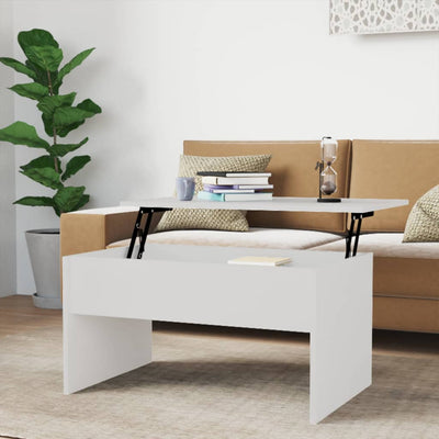 Coffee Table High Gloss White 80x50.5x41.5 cm Engineered Wood