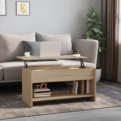 Coffee Table Sonoma Oak 102x50x52.5 cm Engineered Wood