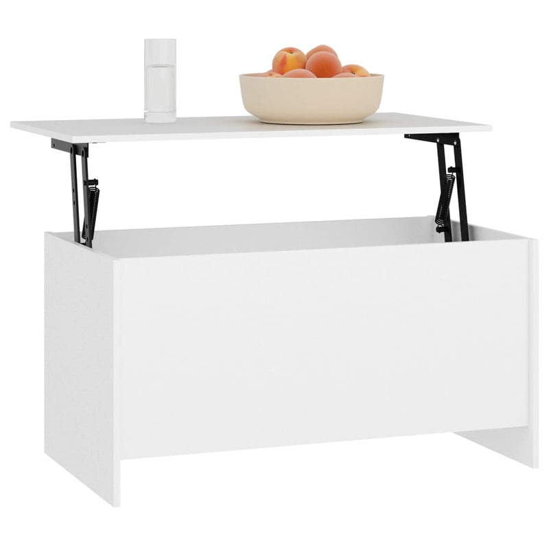 Coffee Table White 102x55.5x52.5 cm Engineered Wood