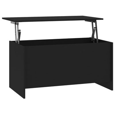 Coffee Table Black 102x55.5x52.5 cm Engineered Wood