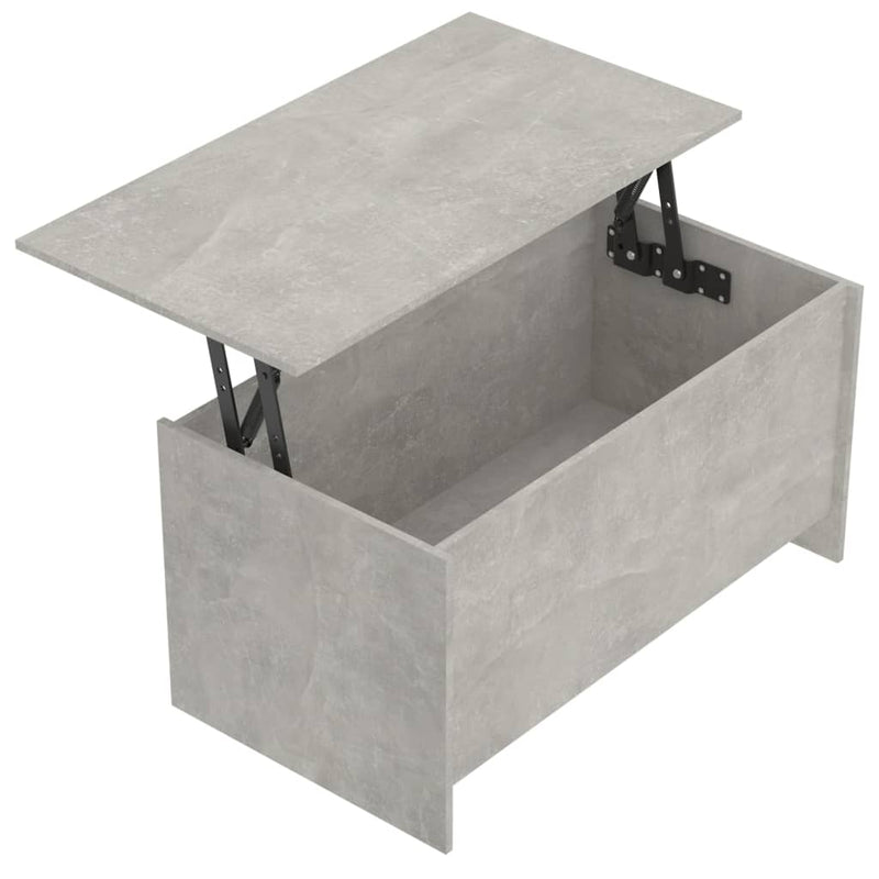 Coffee Table Concrete Grey 102x55.5x52.5 cm Engineered Wood