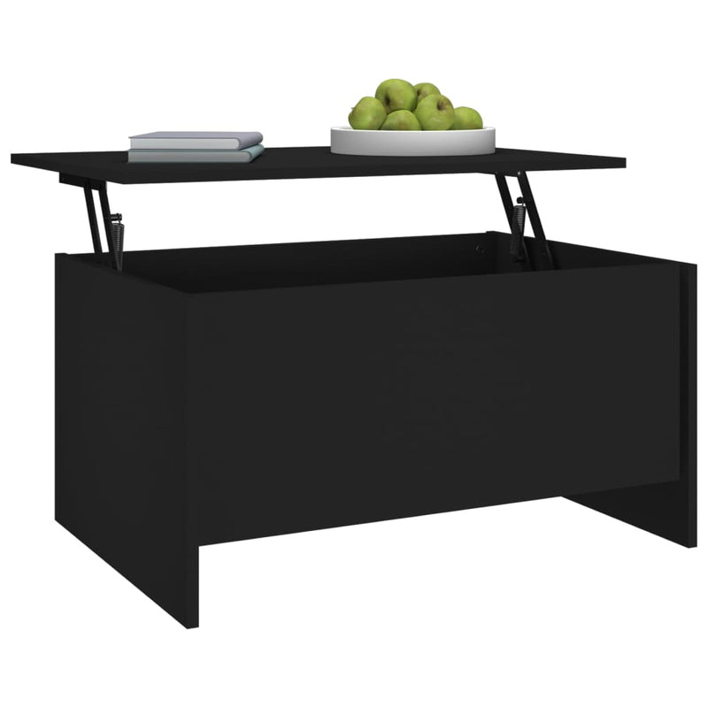 Coffee Table Black 80x55.5x41.5 cm Engineered Wood