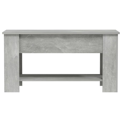 Coffee Table Concrete Grey 101x49x52 cm Engineered Wood