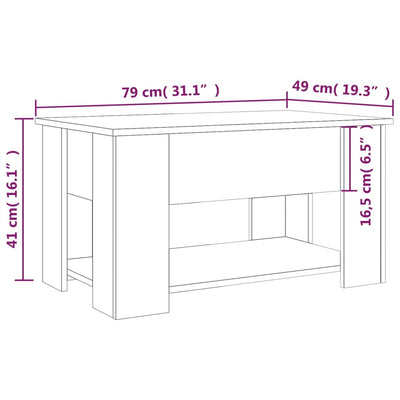 Coffee Table Concrete Grey 79x49x41 cm Engineered Wood