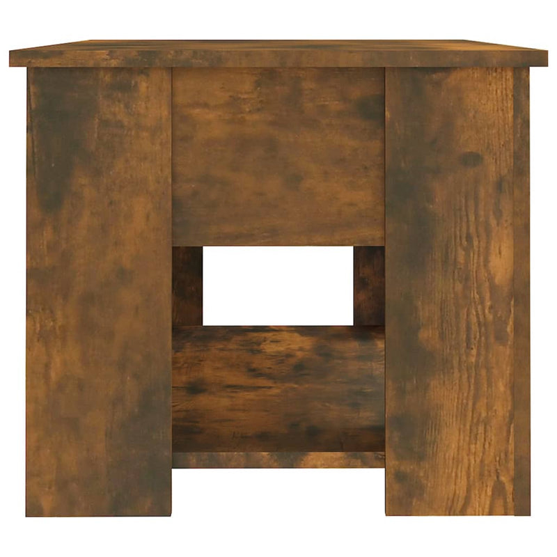 Coffee Table Smoked Oak 79x49x41 cm Engineered Wood