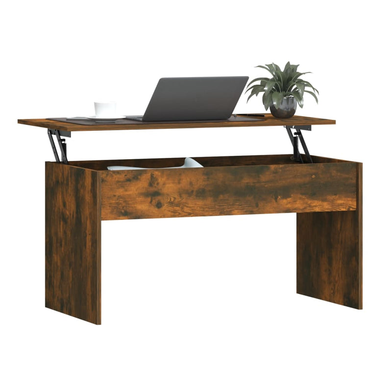 Coffee Table Smoked Oak 102x50.5x52.5 cm Engineered Wood