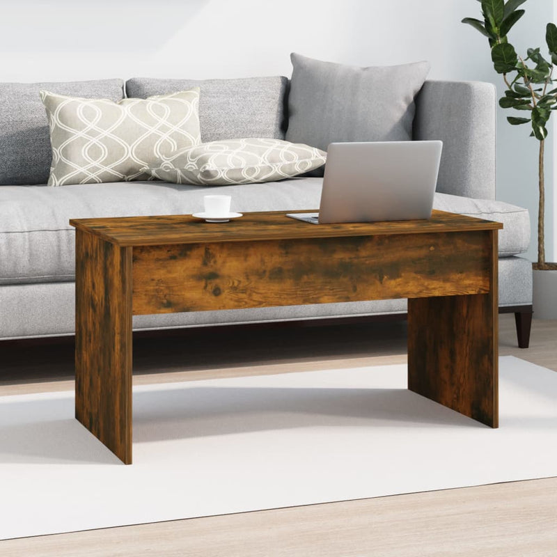 Coffee Table Smoked Oak 102x50.5x52.5 cm Engineered Wood
