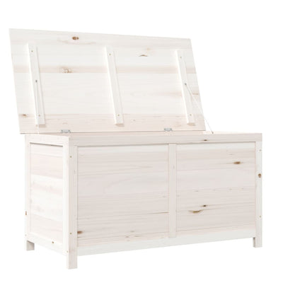 Outdoor Cushion Box White 100x50x56 cm Solid Wood Fir