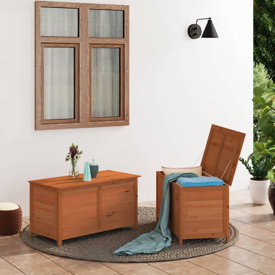 Outdoor Cushion Box Brown 100x50x56 cm Solid Wood Fir