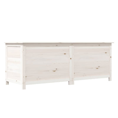 Outdoor Cushion Box White 150x50x56 cm Solid Wood Fir