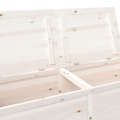 Outdoor Cushion Box White 150x50x56 cm Solid Wood Fir